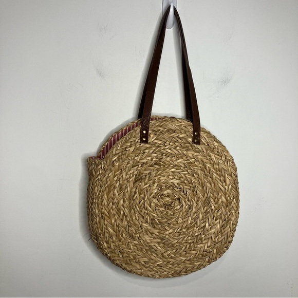 Joules Modena natural raffia‎ round summer bag shoulder bag - Picture 2 of 12